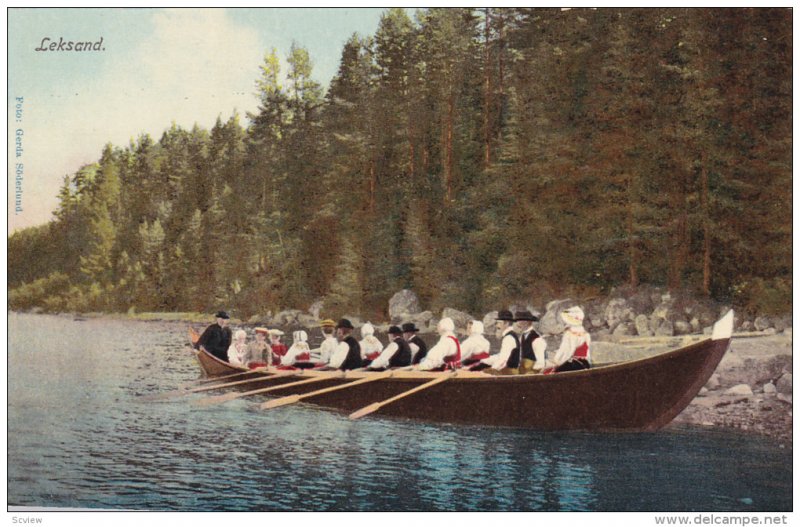 Boating, LEKSAND, Dalarna County, Sweden, 1900-1910s