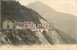 Old Postcard The Dauphine line Mure Crossing the River