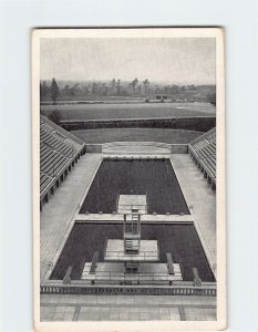 Postcard Blick von der Deutschen Kampfbahn auf das Schwimmstadion, Germany