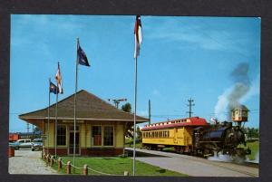 WI Wisconsin & Yesterday Railroad Train Hood Jc Station Depot Green Bay Postcard