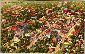 Postcard AERIAL VIEW SCENE Burlington Vermont VT AM2524