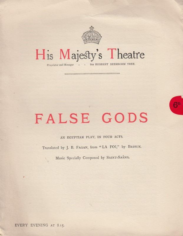 False Gods THE FINAL NIGHT Egyptian Egypt Post Victorian Theatre Programme