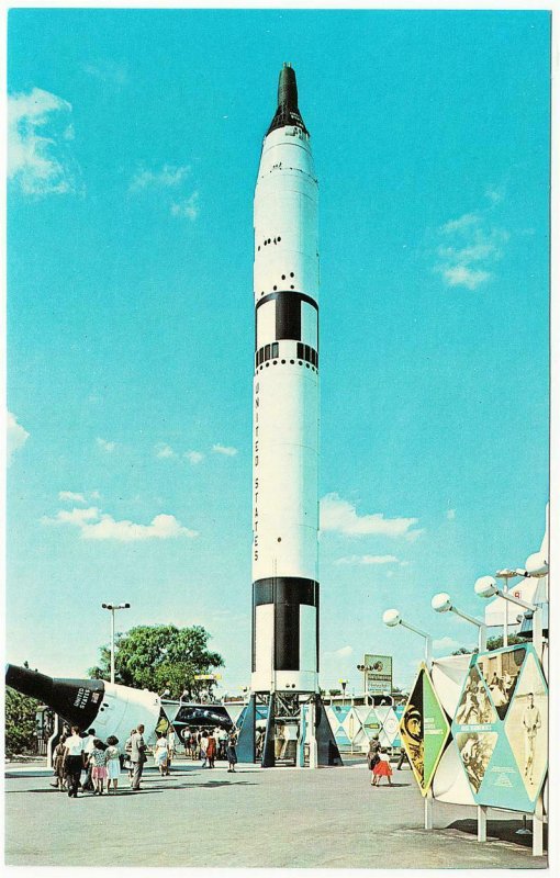 NASA Titan II Rocket & Gemini at Space Park New York World's Fair 1964 Postcard