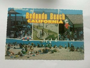 Redondo Beach Pier Fisherman's Wharf CA Greetings Postcard ~ California