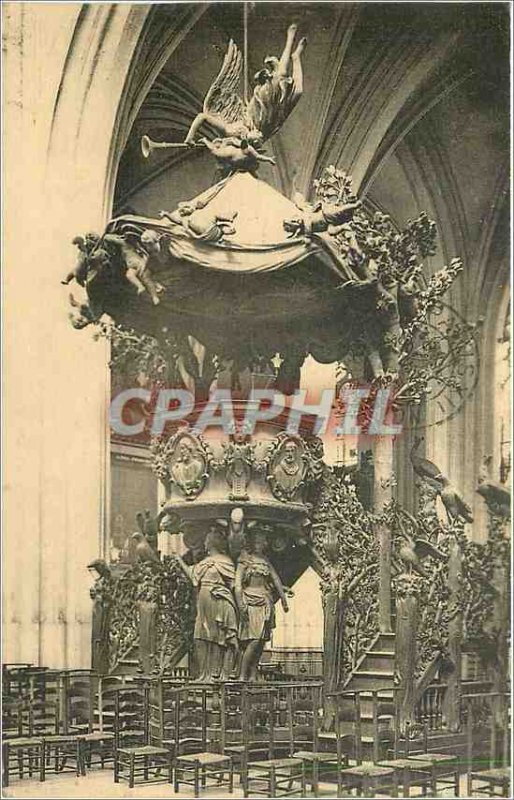 Old Postcard Antwerp The Chair of the Cathedral