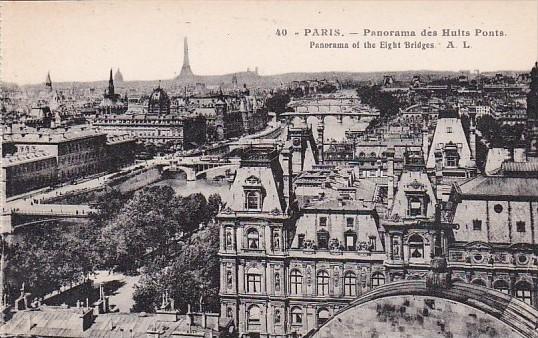 France Paris Panorama des Huits Ponts