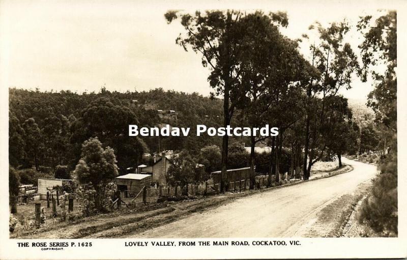 australia, CACKATOO, Vic., Lovely Valley from Main Road (1940s) The Rose RPPC