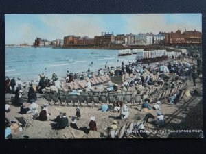 Kent MARGATE Deck Chair Circle & The Sands from West - Old Postcard