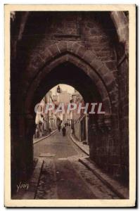 Old Postcard Brittany Dinan Porte Du Jersual