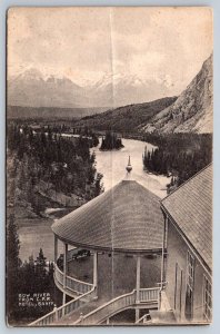 Bow River From CPR Hotel, Banff National Park Alberta, Antique Chapman Postcard