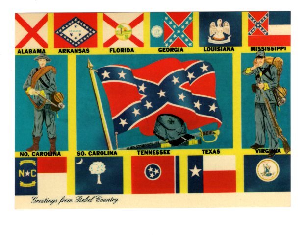 Greetings from Rebel Country, Flags of Confederate States