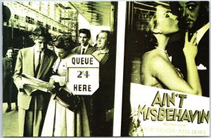 VINTAGE NOSTALGIA NOVELTY POSTCARD REPRODUCTION AIN'T MISBEHAVIN LONDON 1951