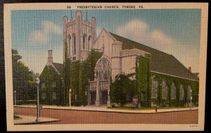 Vintage Postcard 1930-1945 (First) Presbyterian Church, Tyrone, Pennsylvania PA