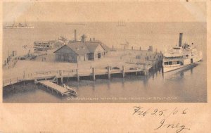 Hampton Roads Virginia Government Wharf Steamer at Dock Vintage Postcard AA48795