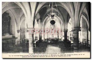 Postcard Old Crypt Church Sainte Colombe Senses