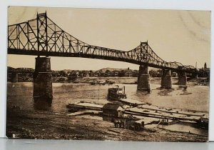 Central Bridge Connecting Cincinnati and Newport Kentucky Postcard J18