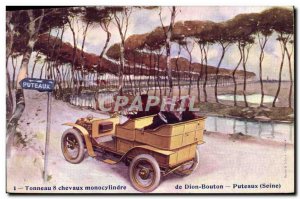 Postcard Barrel Old Automotive 8 horsepower single cylinder de Dion Bouton Pu...
