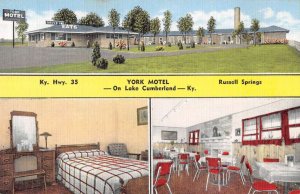 Lake Cumberland Kentucky York Motel Vintage Postcard AA39781