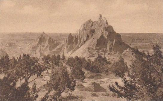 Vampire Peak At Cedar Pass Badlands Nat Monument South Dakota Albertype