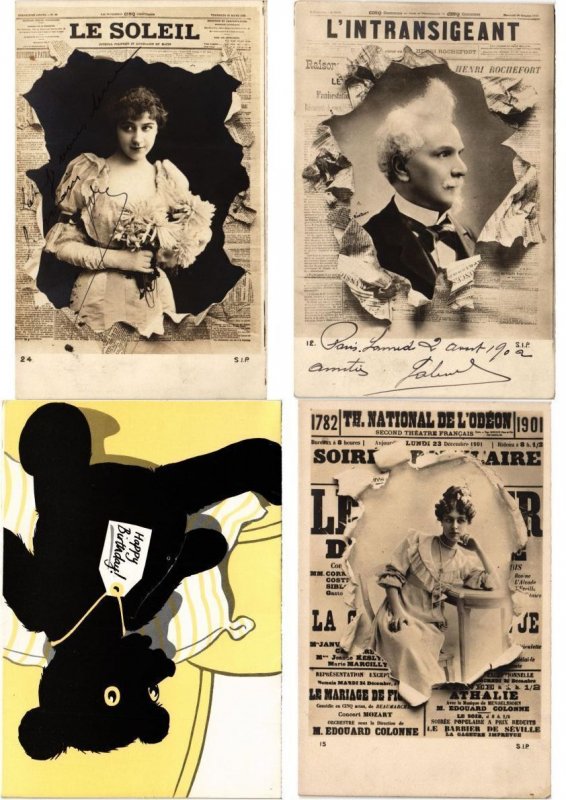 ADVERTISING, NEWSPAPER PRINTING 13 Vintage postcards MOSTLY pre-1940 (L5504)