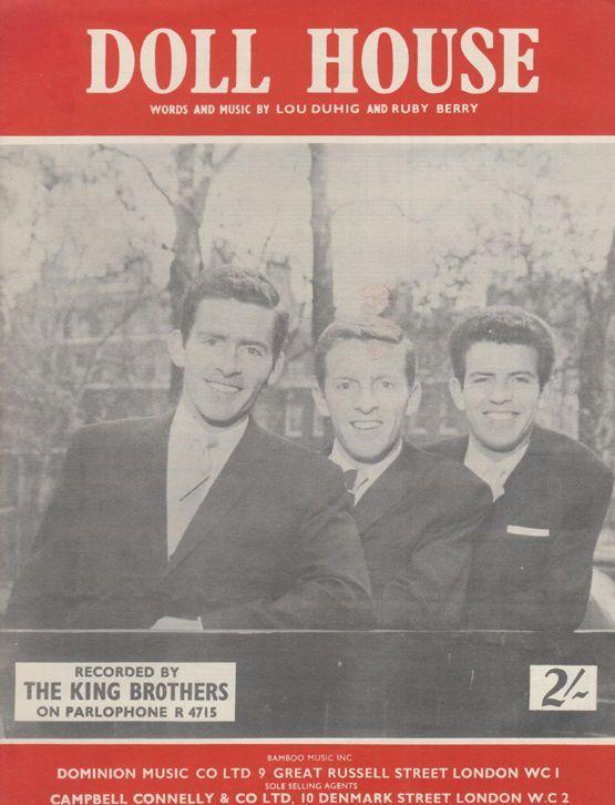 Doll House The King Brothers 1960s Sheet Music