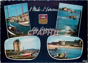 Modern Postcard Saint Malo Saint-Servan Cites Corsair and Fort National