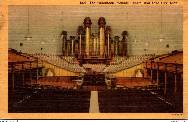 Utah Salt Lake City Temple Square The Tabernacle Curteich