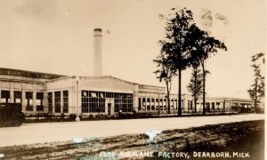 C.1910 Ford Airplane Factory Dearborn MI RPPC Real Photo Postcard P217
