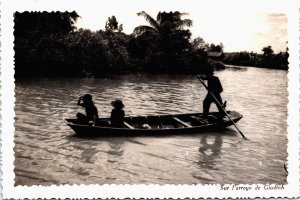 Vietnam Sur l'arroyo de Giadinh Ho Chi Minh City Vintage RPPC C109