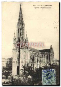 Postcard Old San Sebastian Iglesia del Buen Pastor