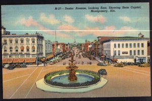 Alabama MONTGOMERY Dexter Avenue looking East with cars State Capitol pm1948 - L