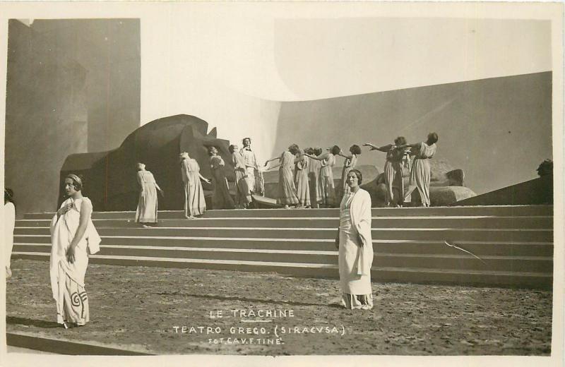 Le Trachine Teatro Greco Siracusa Italy 1933 Real Photo Postcard