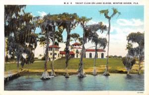 Winter Haven Florida Yacht Club Lake Eloise Antique Postcard K78748