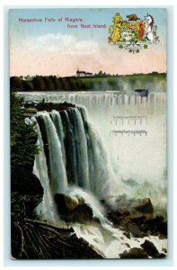 Horseshoe Falls Niagara Goat Island 1926 South Bend IN Vintage Antique Postcard