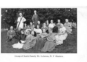 Group of North Family, Undivided back, before 1906 Shaker Mt Lebanon, NY USA ...