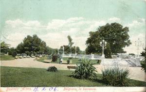 Vintage Postcard Buenos Aires Argentina Belgrano La Barranca posted 1906