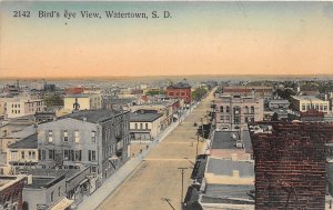 J55/ Watertown South Dakota Postcard c1910 Birdseye View Stores  119