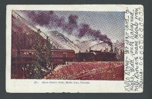 1909 Colorado Above Boulder Park Moffat Line UDB Was Mounted In Album