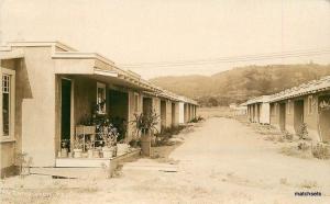 1930s ROSEBURG OREGON Camp View Roadside Court Patterson RPPC postscard 2315