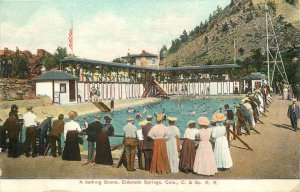 Postcard C-1910 Colorado Eldorado A Bathing Scene swimming Pool people CO24-1544