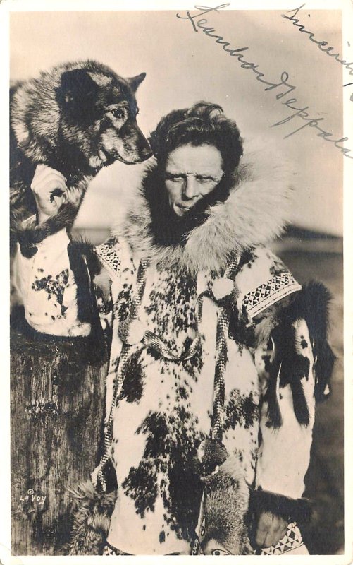 Leonhard Seppala And His Siberian Husky Togo Postcard