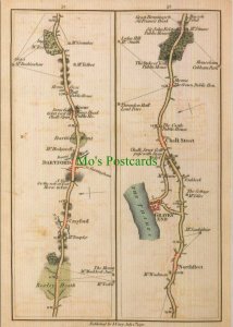 Maps Postcard -Part of John Carey's Survey of The High Roads From London RR12125 