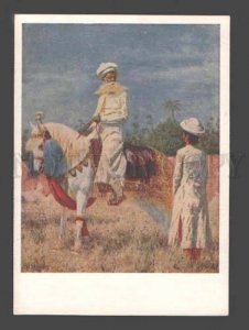 089539 INDIA  Mounted warrior in Jaipur by Vereshchagin Old PC