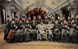 Group of Japanese Red Cross Nurses & Doctors On Way to Europe Foreign Militar...