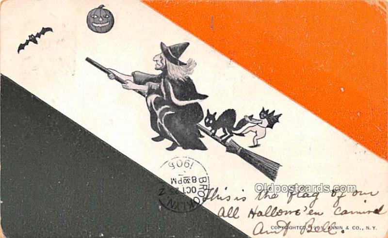 Halloween Post Card Old Vintage Antique Halloween Post Card 