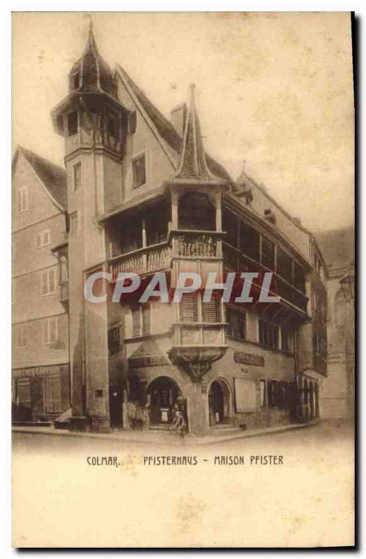 Old Postcard Colmar Pfister house Pfisterhaus