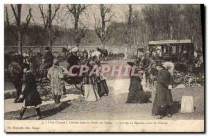 Old Postcard Hunting hounds was in the forest of Dreux L & # 39arrivee the sp...