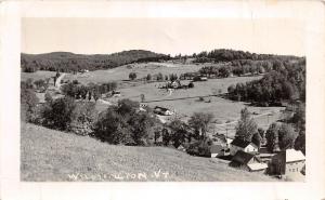 D76/ Wilmington Vermont VT Real Photo RPPC Postcard 1950 Birdseye View