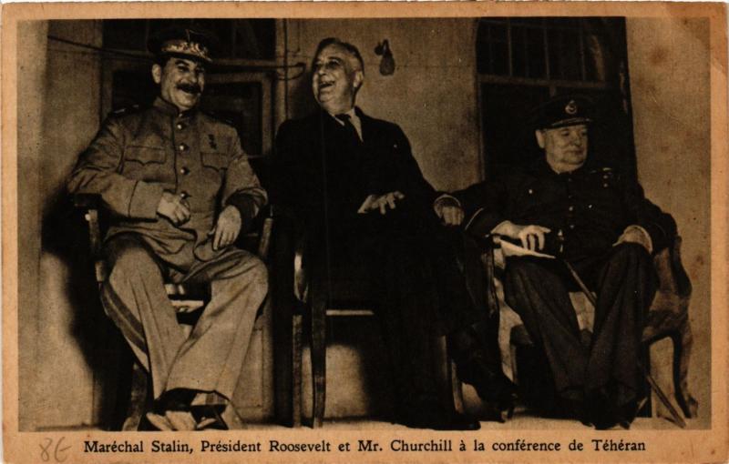 CPA Militaire - Stalin - Roosevelt - Churchill - Téhéran - Iran (697964)