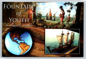 Fountain of Youth St. Augustine Florida Ponce de Leon Postcard